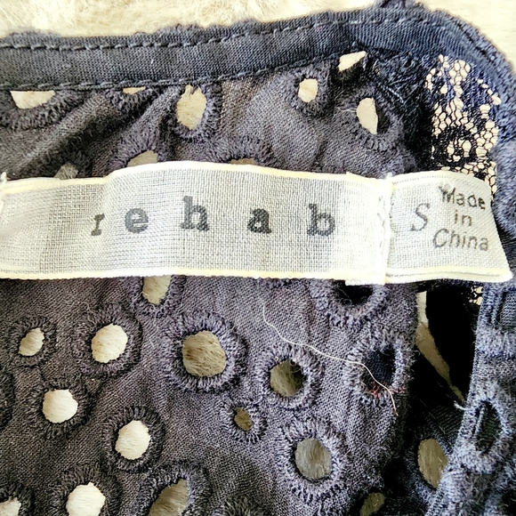 REHAB | Eyelet Dress | Black | Small - Picture 3 of 5
